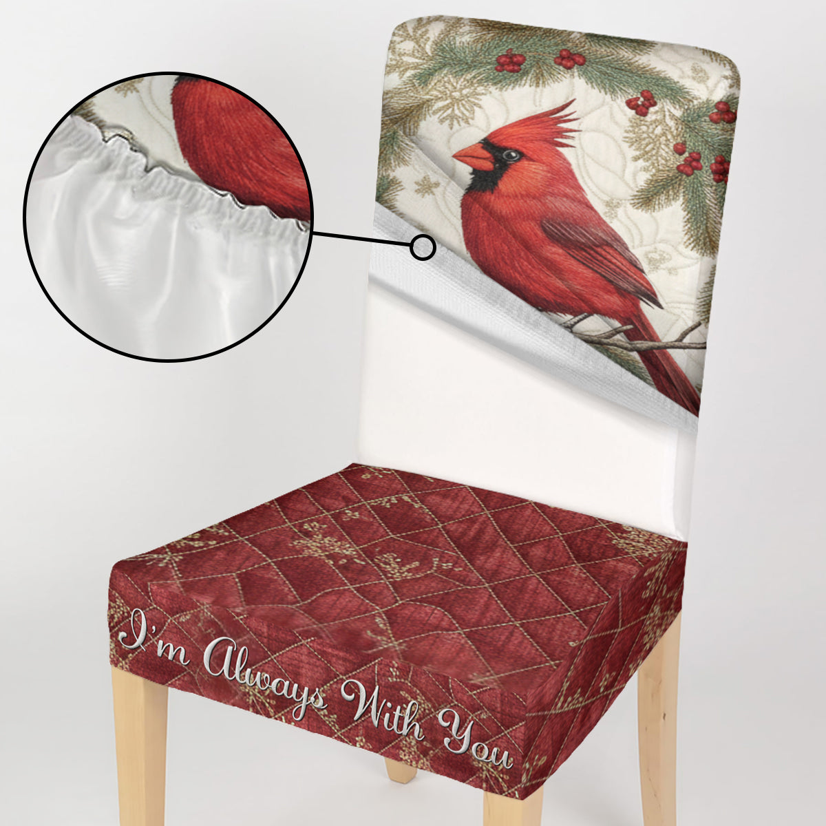 Cardinals I'm Always With You - Personalized Memorial Chair Cover Set