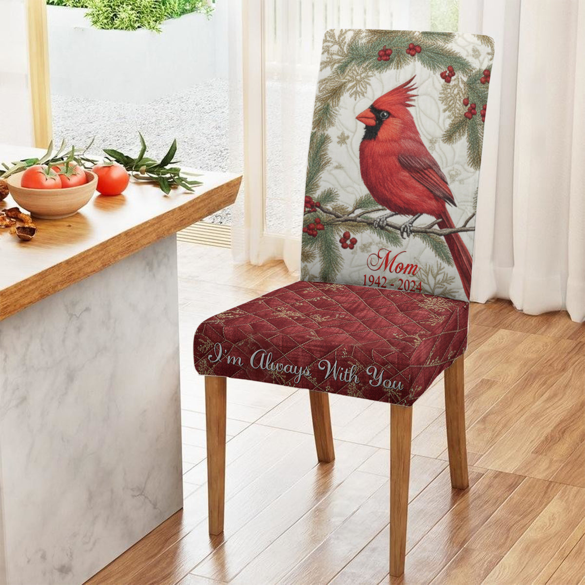 Cardinals I'm Always With You - Personalized Memorial Chair Cover Set