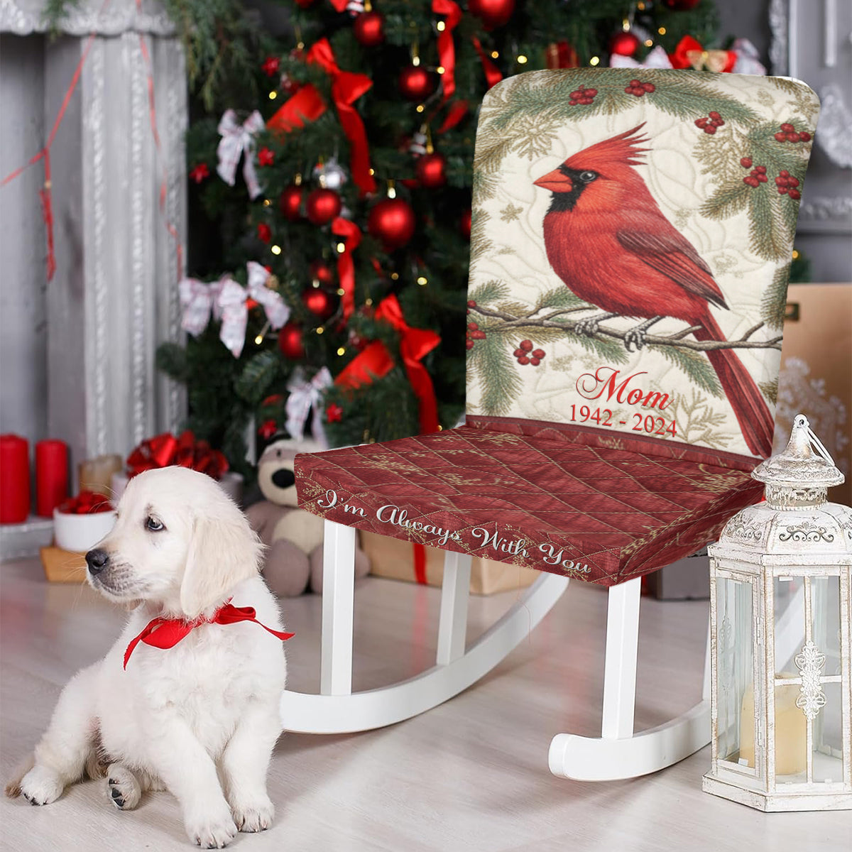 Cardinals I'm Always With You - Personalized Memorial Chair Cover Set