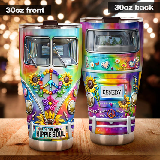 Camionnette hippie, âme hippie - Gobelet hippie personnalisé