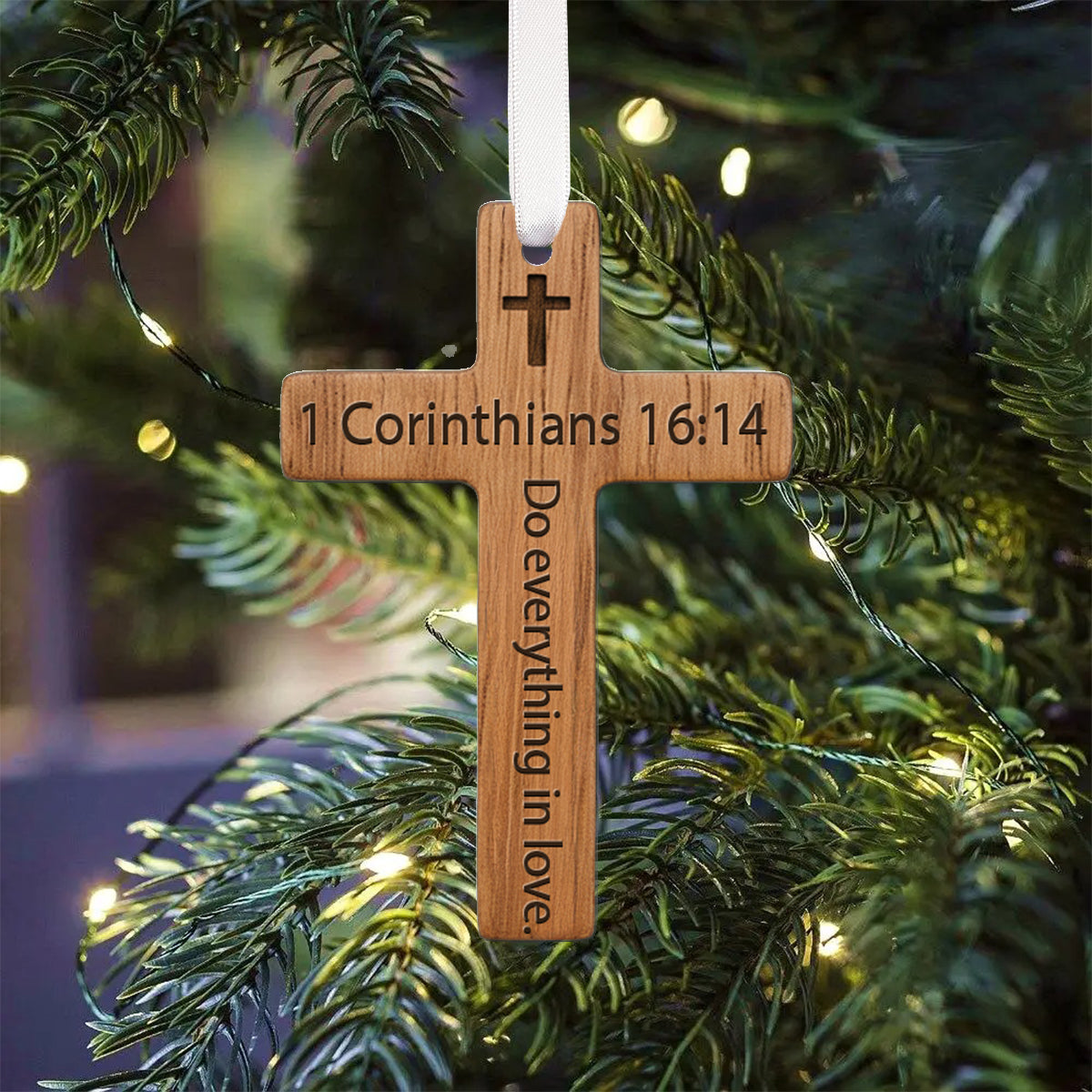 Bible Verse Advent Calendar - Personalized Christian Folded Advent Calendar With Ornaments