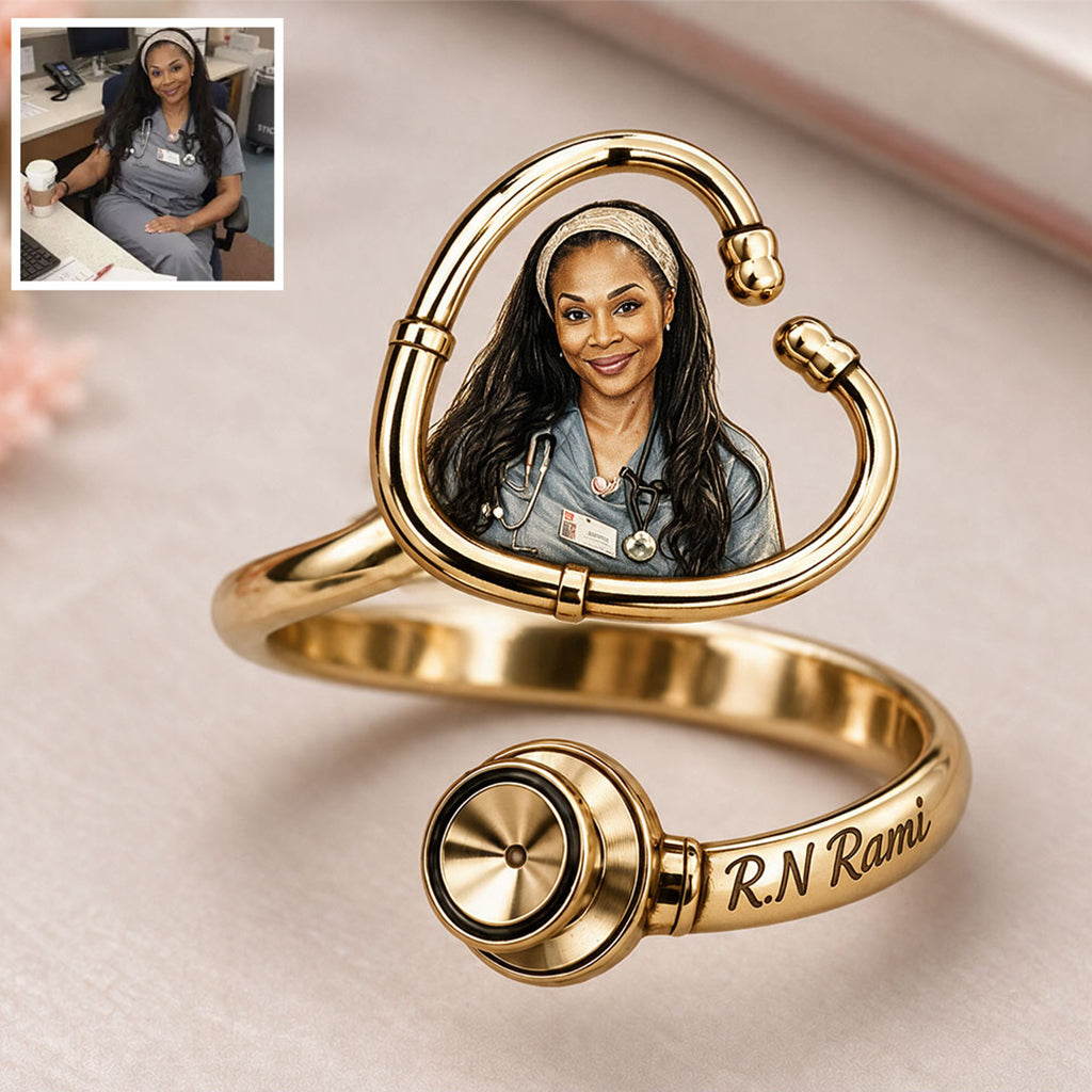Nurse Life - Personalized Nurse Adjustable Shaped Ring