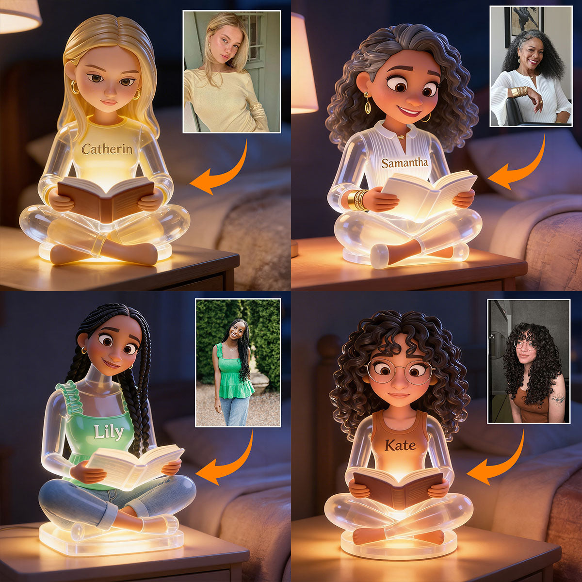 Book Lover - Personalized Book Acrylic LED Night Light