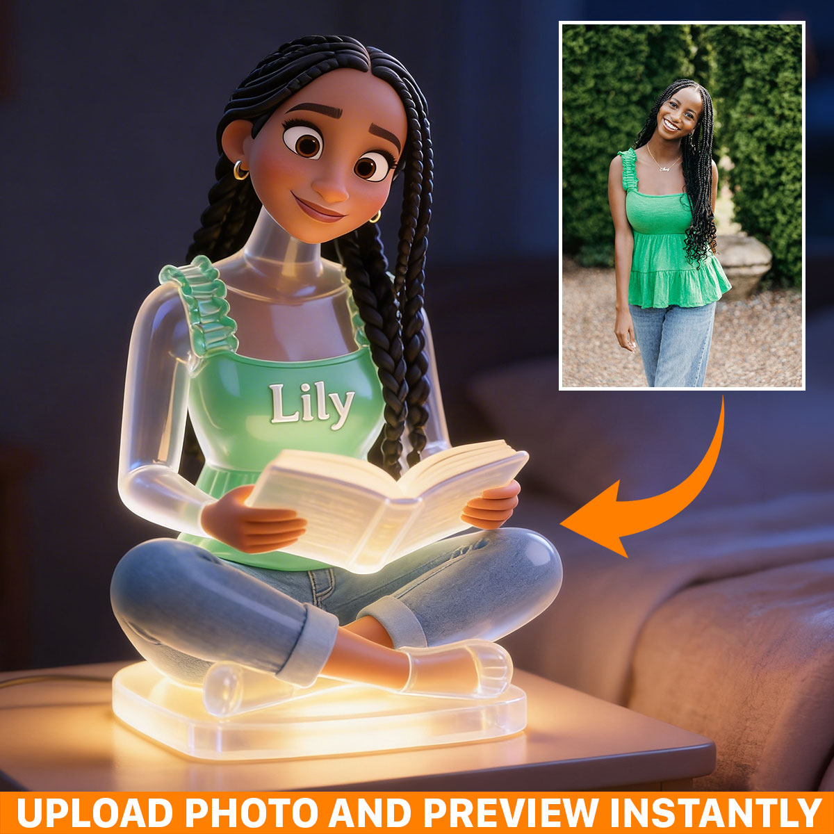 Book Lover - Personalized Book Acrylic LED Night Light