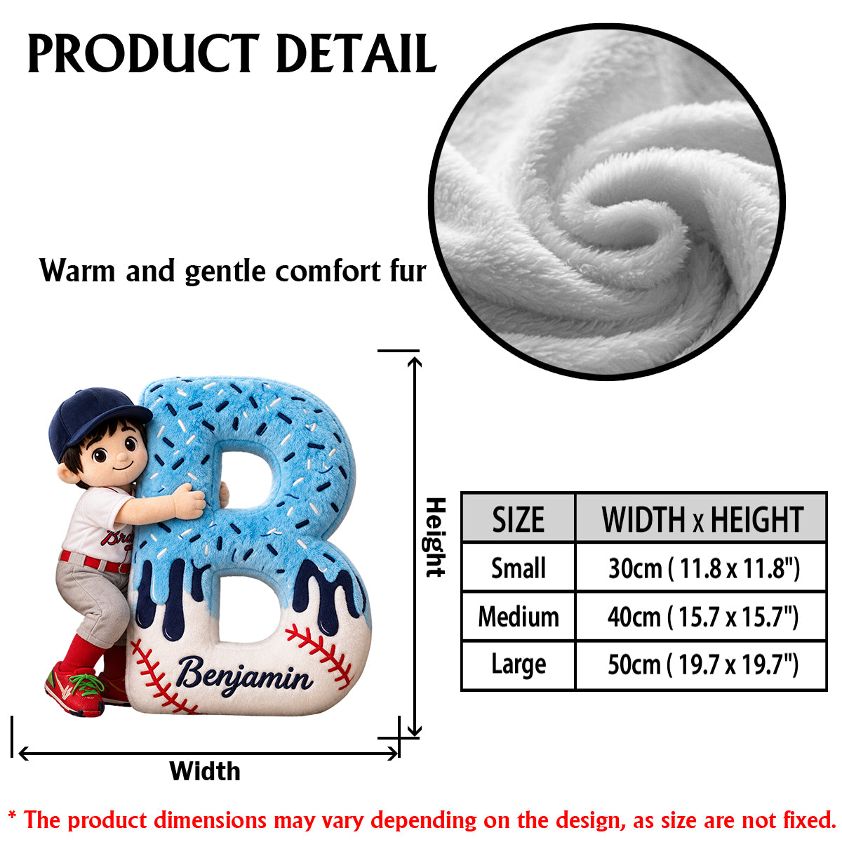 Amour Sport - Coussin Premium en Fourrure Synthétique Personnalisé