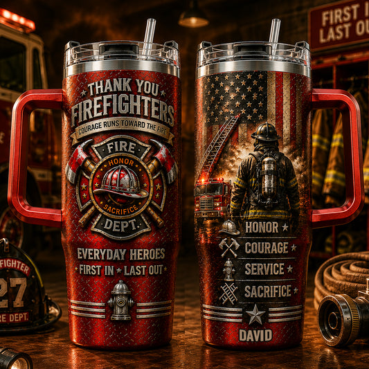 Cadeau Merci Pompiers - Tasse Personnalisée avec Poignée