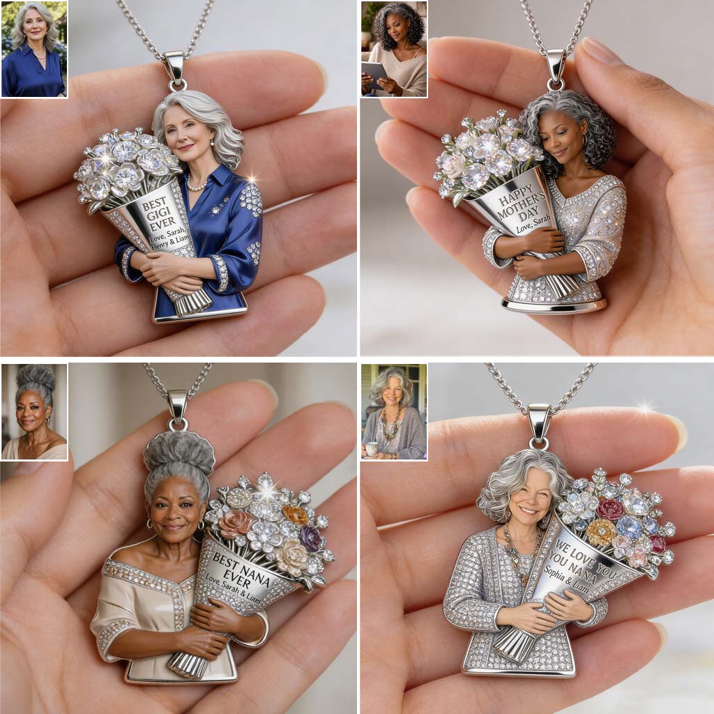 Photo Personnalisée, Meilleur Cadeau Pour Maman & Mamie - Pendentif Métal Personnalisé