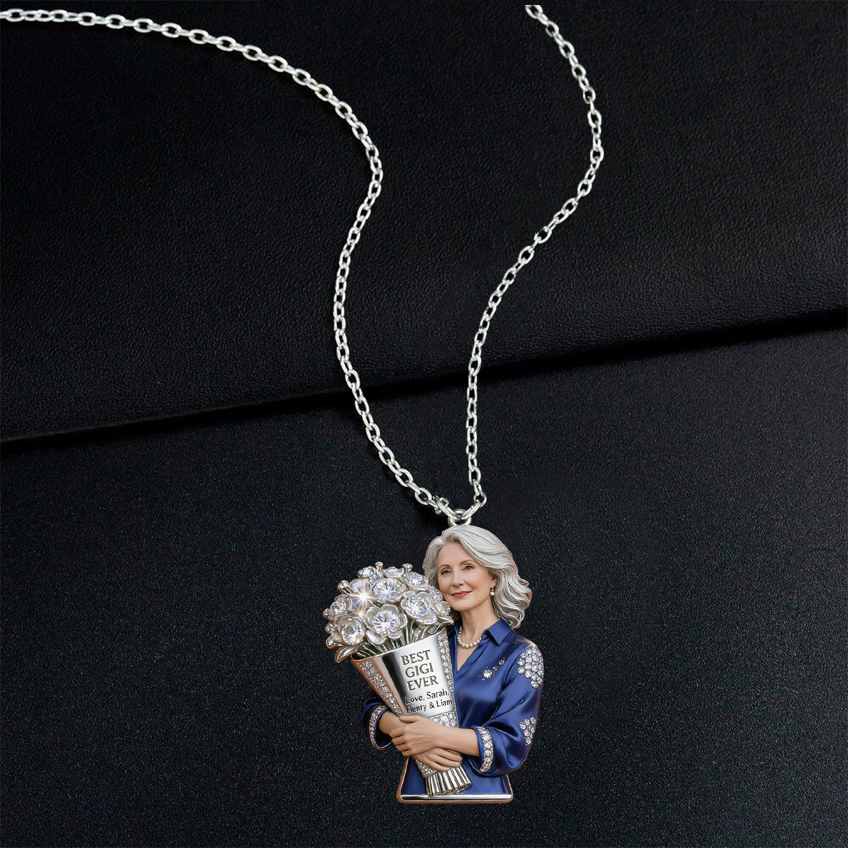 Photo Personnalisée, Meilleur Cadeau Pour Maman & Mamie - Pendentif Métal Personnalisé