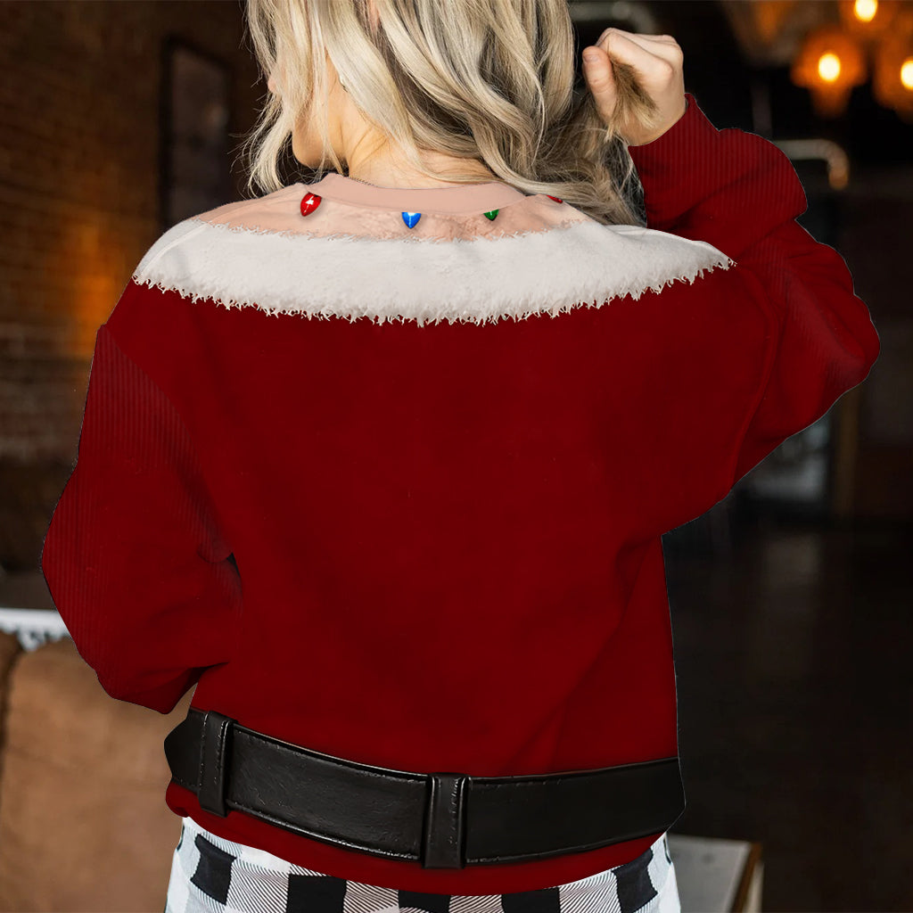 Cadeau de Noël Amusant, Cadeau de Noël Drôle pour Hommes, Cadeaux d'Anniversaire Personnalisés pour Mari, Fils, Petit-fils, Frère, Grand-père, Papa, Vous-même - Pull Moche de Couple Personnalisé