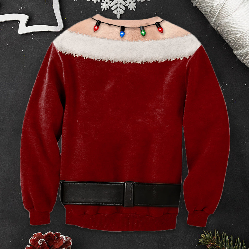 Cadeau de Noël Amusant, Cadeau de Noël Drôle pour Hommes, Cadeaux d'Anniversaire Personnalisés pour Mari, Fils, Petit-fils, Frère, Grand-père, Papa, Vous-même - Pull Moche de Couple Personnalisé