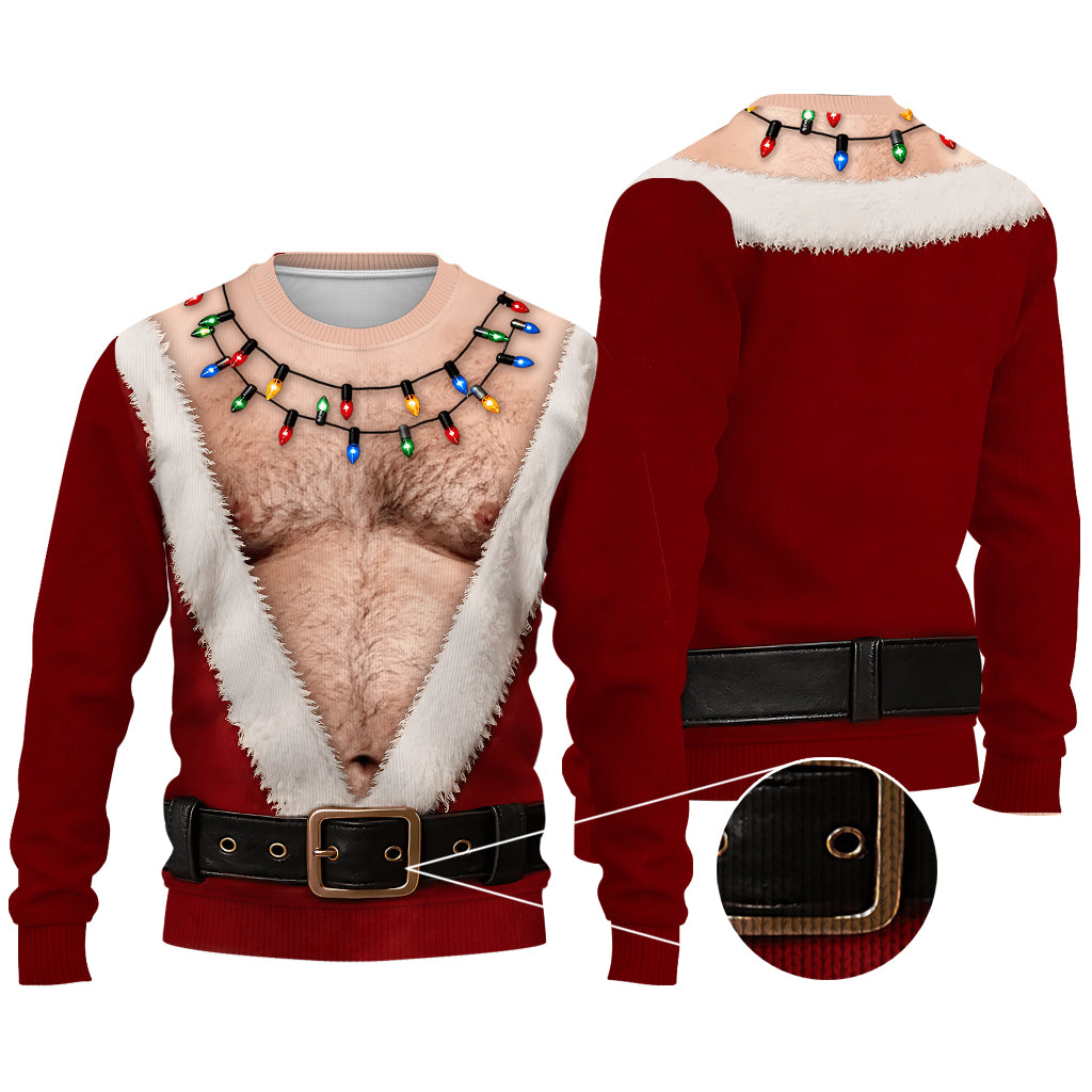 Cadeau de Noël Amusant, Cadeau de Noël Drôle pour Hommes, Cadeaux d'Anniversaire Personnalisés pour Mari, Fils, Petit-fils, Frère, Grand-père, Papa, Vous-même - Pull Moche de Couple Personnalisé