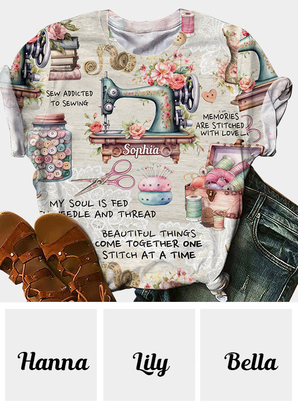 Accro à la couture - Chemise personnalisée à coudre sur tout le tissu