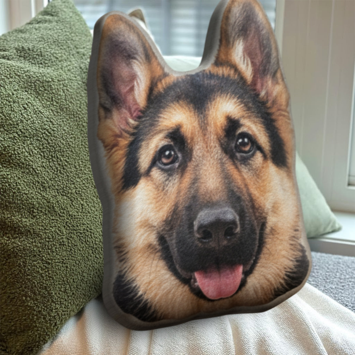 Your Dog's Face - Personalized Dog Faux Fur Shaped Pillow