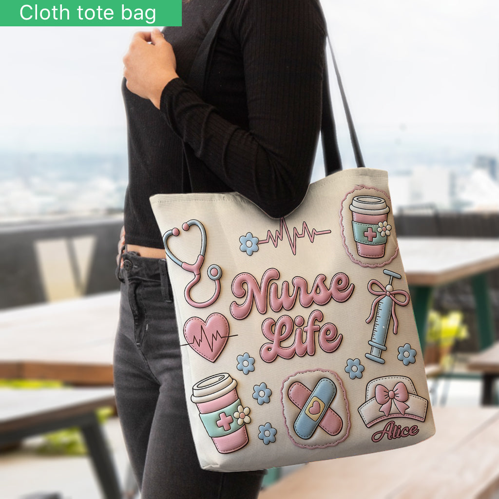 Vie de Nurse - Sac Tote Personnalisé pour Infirmière