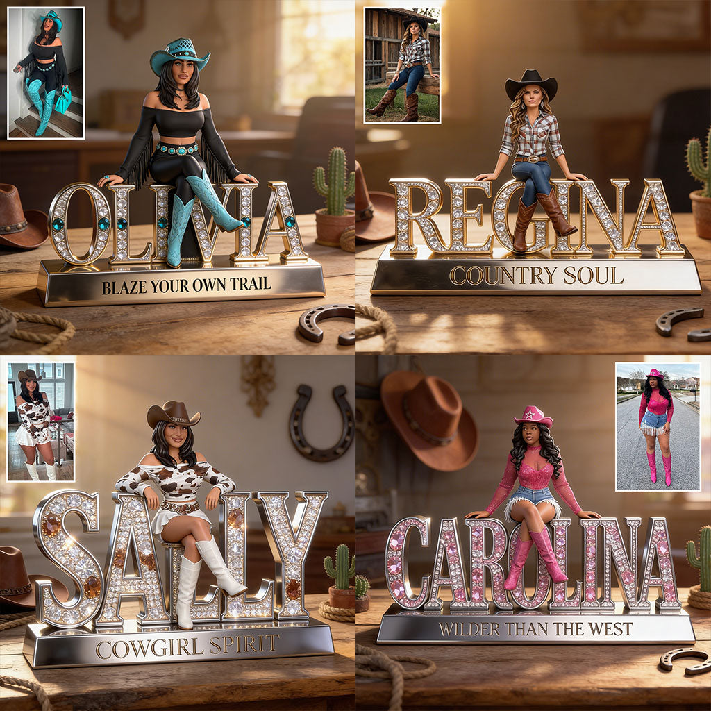 Custom Any Photo - Personalized Cowgirl Custom Shaped Acrylic Plaque