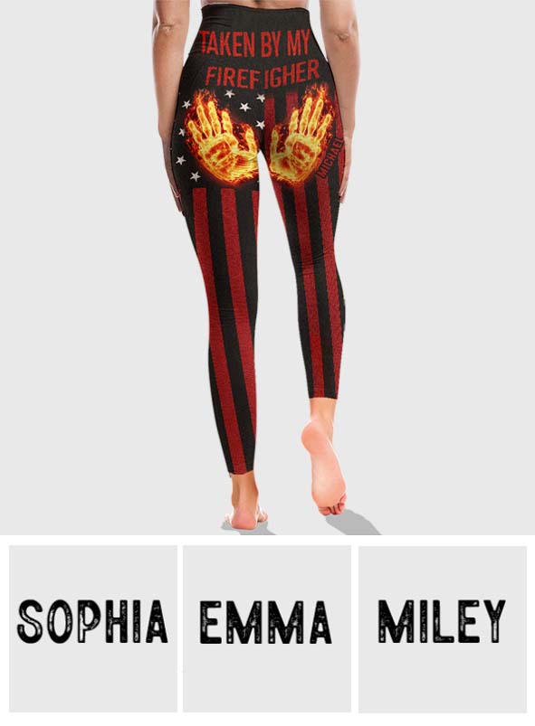 Leggings de pompier personnalisés « Enlevés par mon amoureux »