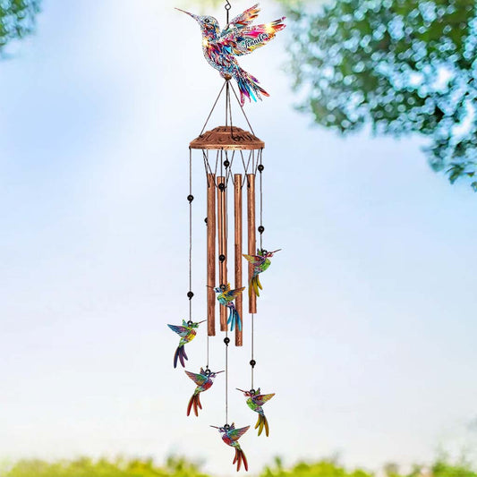 Magnifiques colibris - Carillon éolien colibri personnalisé avec breloques