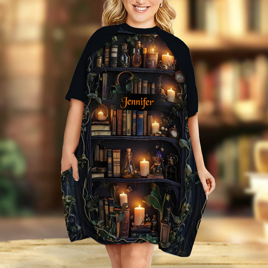 Juste une fille qui aime les livres - Robe-t-shirt personnalisée « Livre pour dormir »