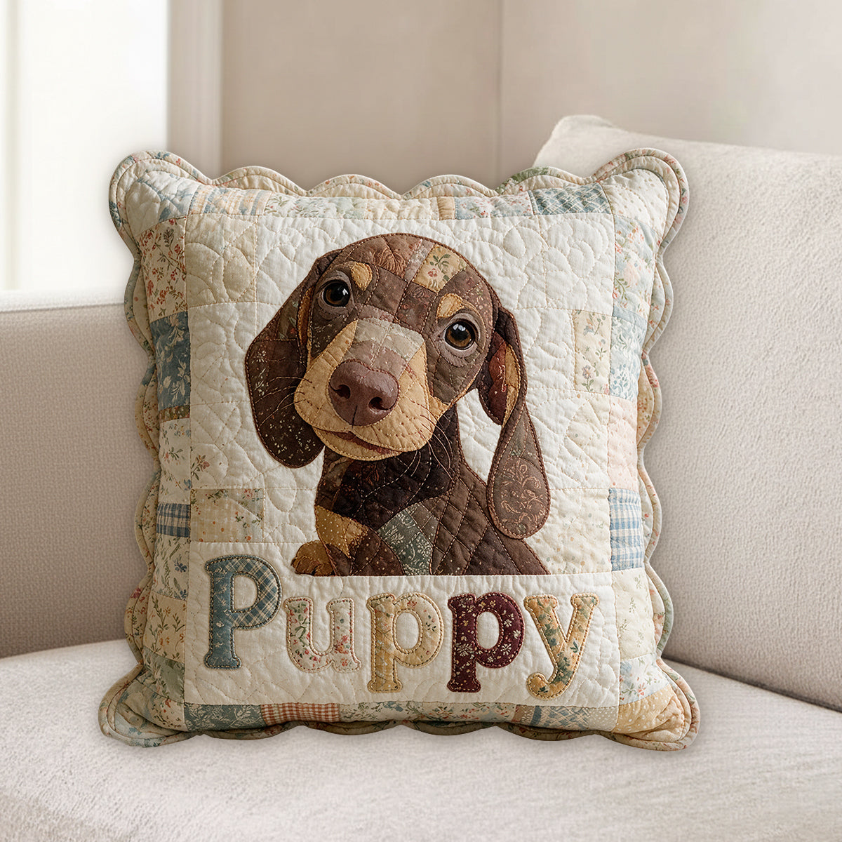 J'adore mon chien, mon chat - Coussin en fausse fourrure personnalisé