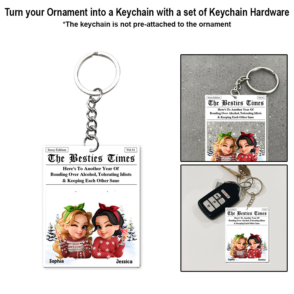 The Bches Times - Ornement transparent personnalisé pour meilleure amie