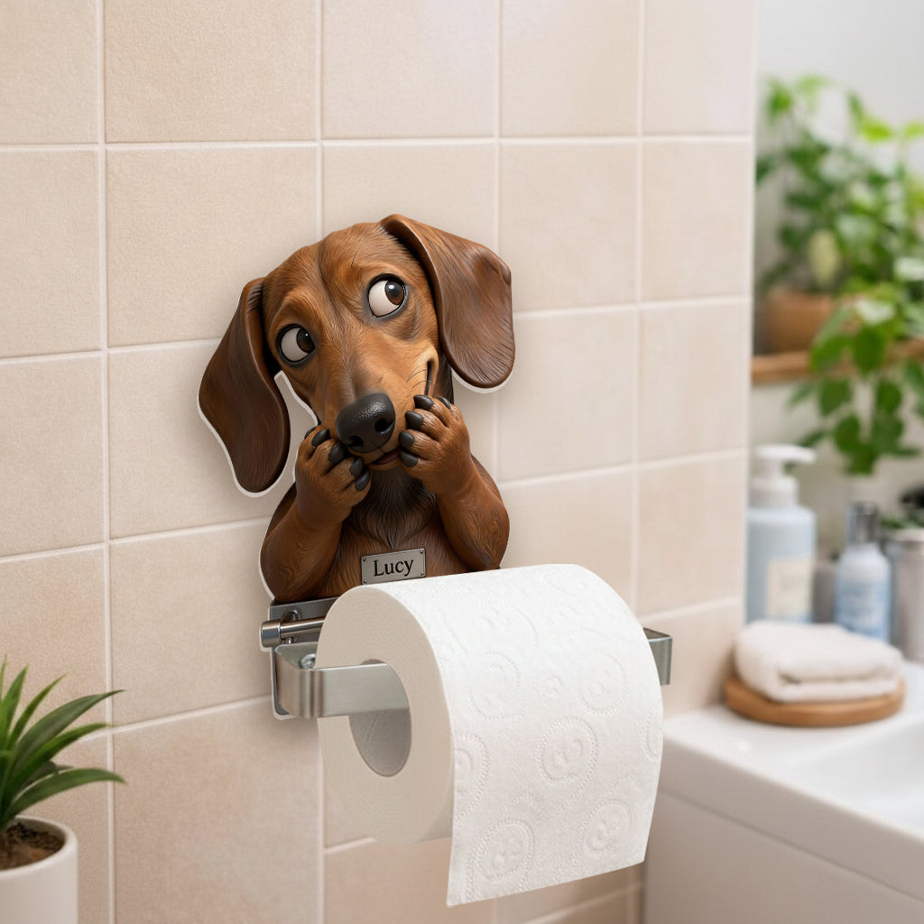 Porte-papier toilette personnalisé pour chien avec n'importe quelle photo -