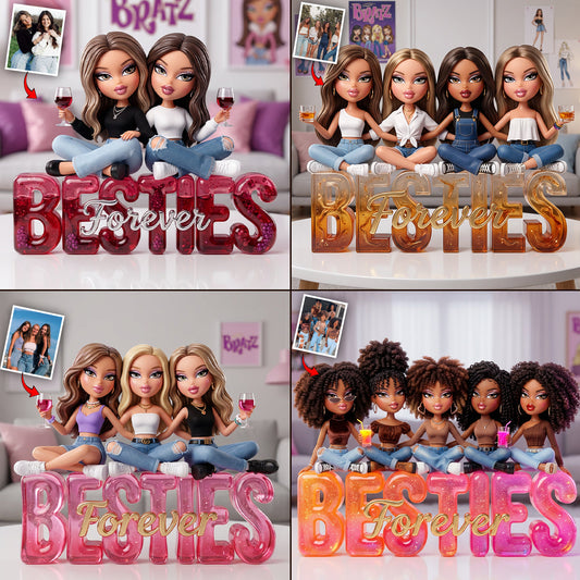 Y2K Besties Party Doll - Personalized Bestie Custom Shaped Acrylic Plaque