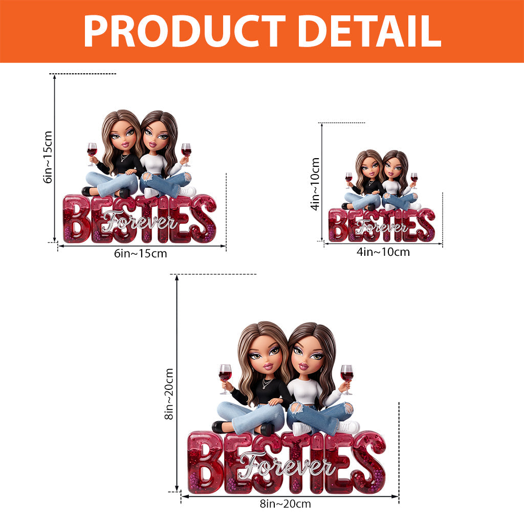 Y2K Besties Party Doll - Personalized Bestie Custom Shaped Acrylic Plaque