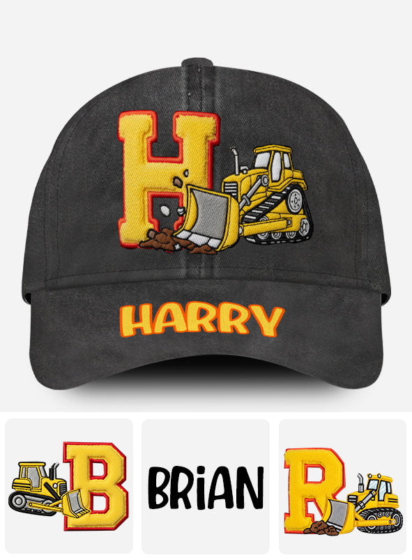 Véhicules de construction de l'alphabet - Casquette classique personnalisée pour enfant