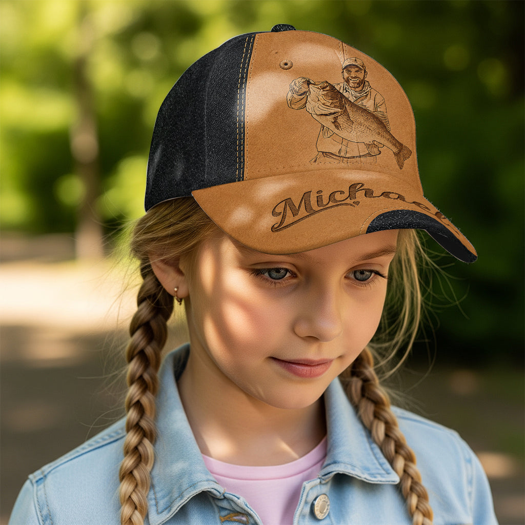 Casquette de pêche personnalisée pour Papa/ Mari/ Fils... - Casquette classique personnalisée