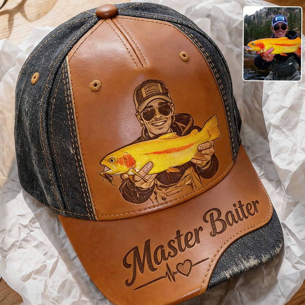 Casquette de pêche personnalisée pour Papa/ Mari/ Fils... - Casquette classique personnalisée