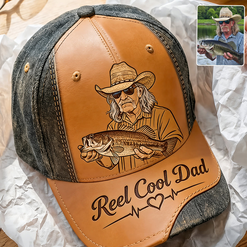 Casquette de pêche personnalisée pour Papa/ Mari/ Fils... - Casquette classique personnalisée