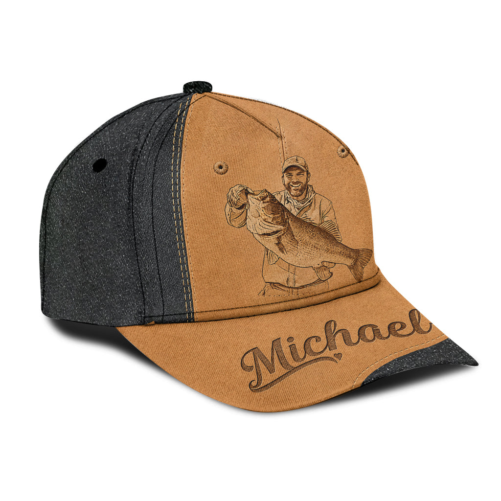 Casquette de pêche personnalisée pour Papa/ Mari/ Fils... - Casquette classique personnalisée