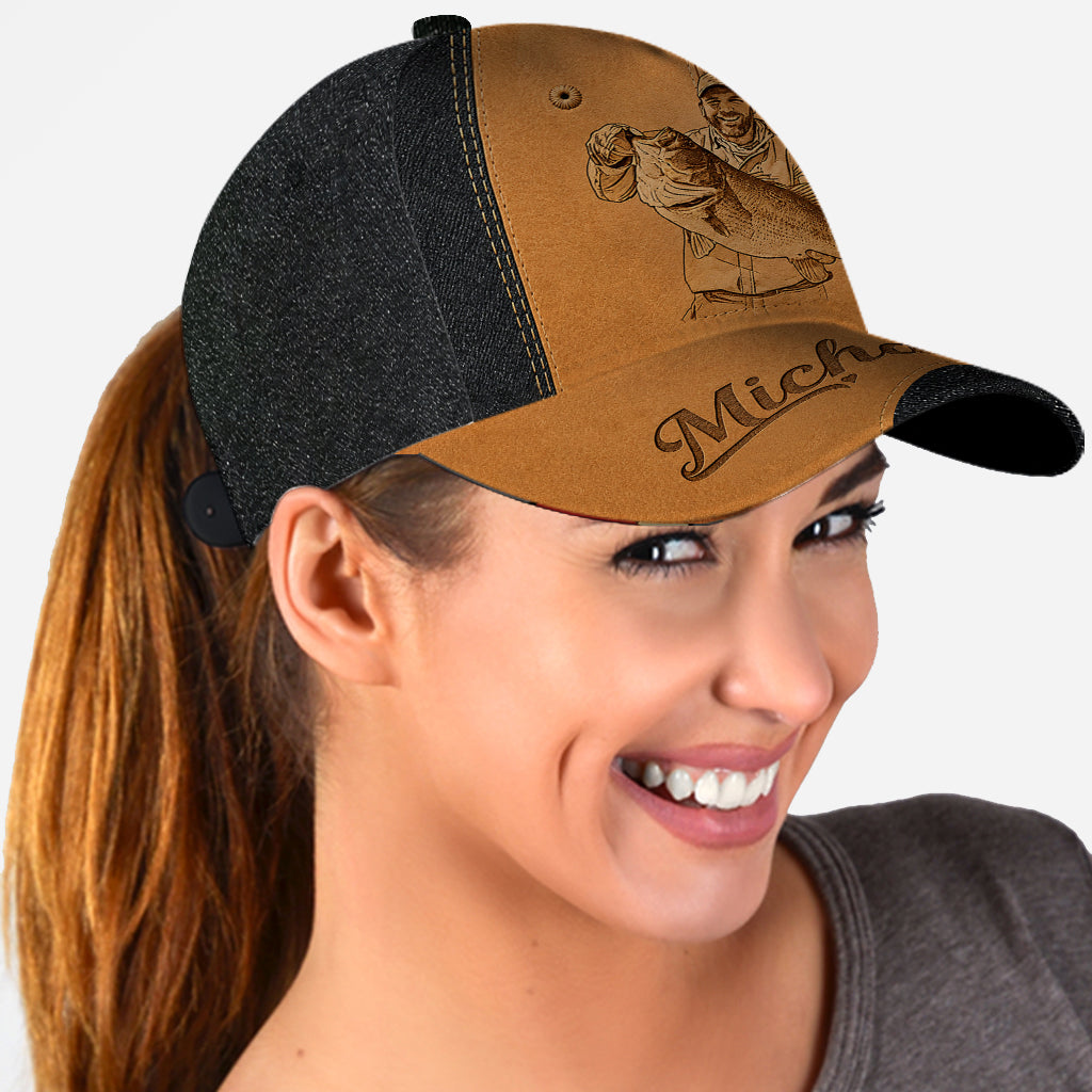 Casquette de pêche personnalisée pour Papa/ Mari/ Fils... - Casquette classique personnalisée