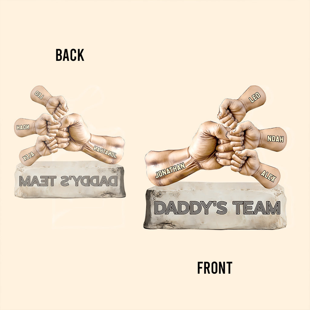 Daddy's Team - Personalized Father Custom Shaped Acrylic Plaque