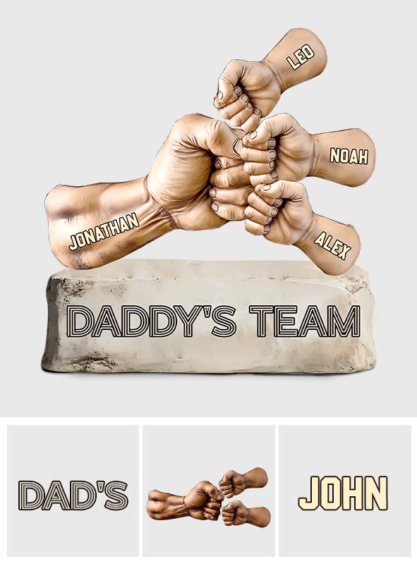Daddy's Team - Personalized Father Custom Shaped Acrylic Plaque