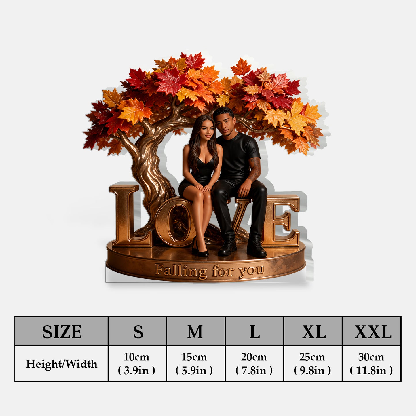 Falling For You Autumn Vibes - Personalized Couple 2-Side Printed Acrylic Plaque