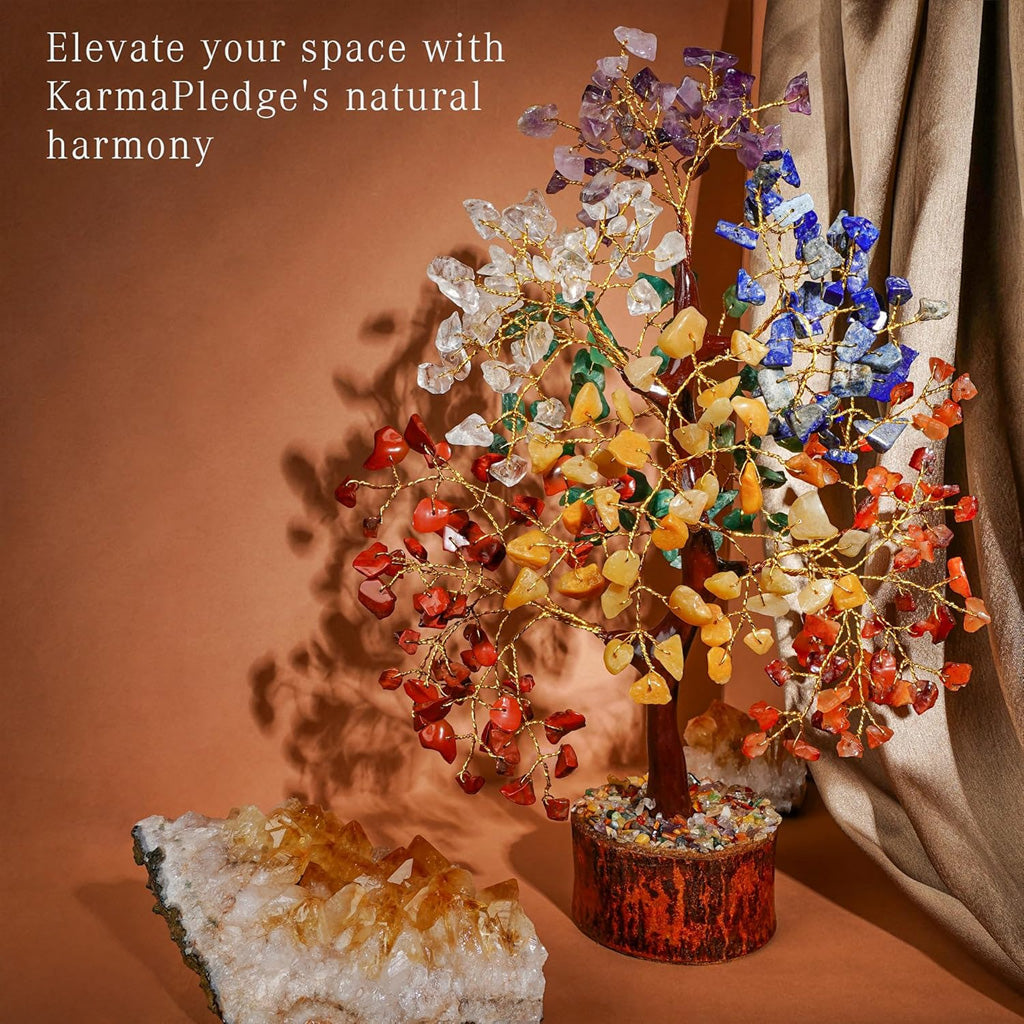 L'Arbre de Vie des Sept Chakras, Cristal de Guérison pour une Énergie Positive