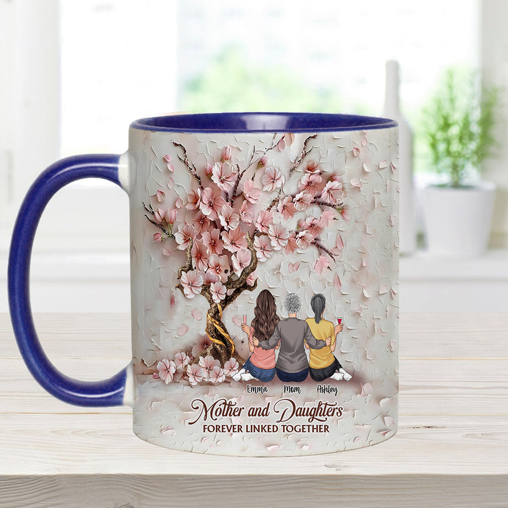 Mère et filles, unies pour toujours - Mug personnalisé pour maman
