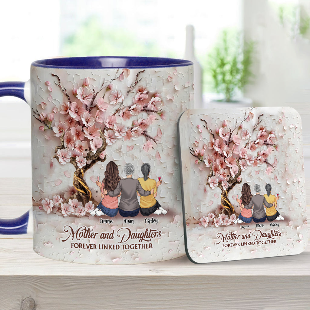 Mère et filles, unies pour toujours - Mug personnalisé pour maman