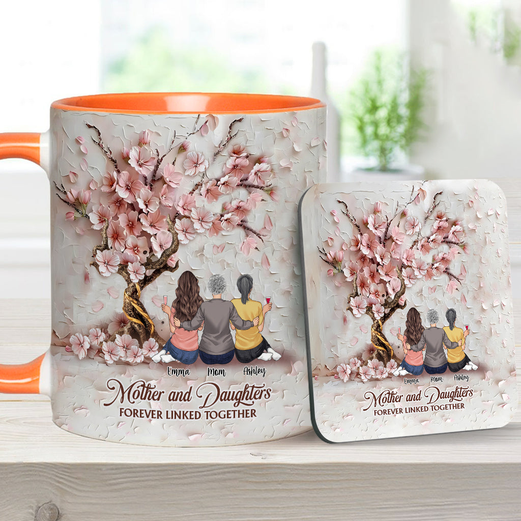 Mère et filles, unies pour toujours - Mug personnalisé pour maman