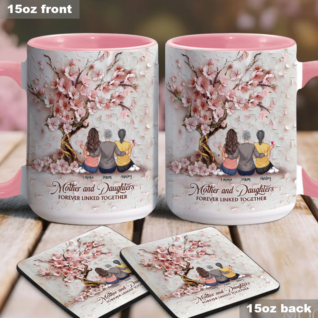 Mère et filles, unies pour toujours - Mug personnalisé pour maman