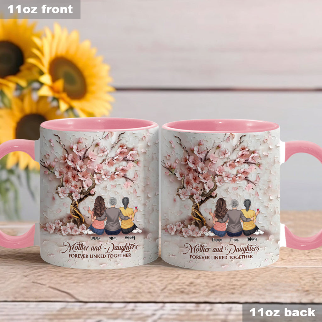 Mère et filles, unies pour toujours - Mug personnalisé pour maman