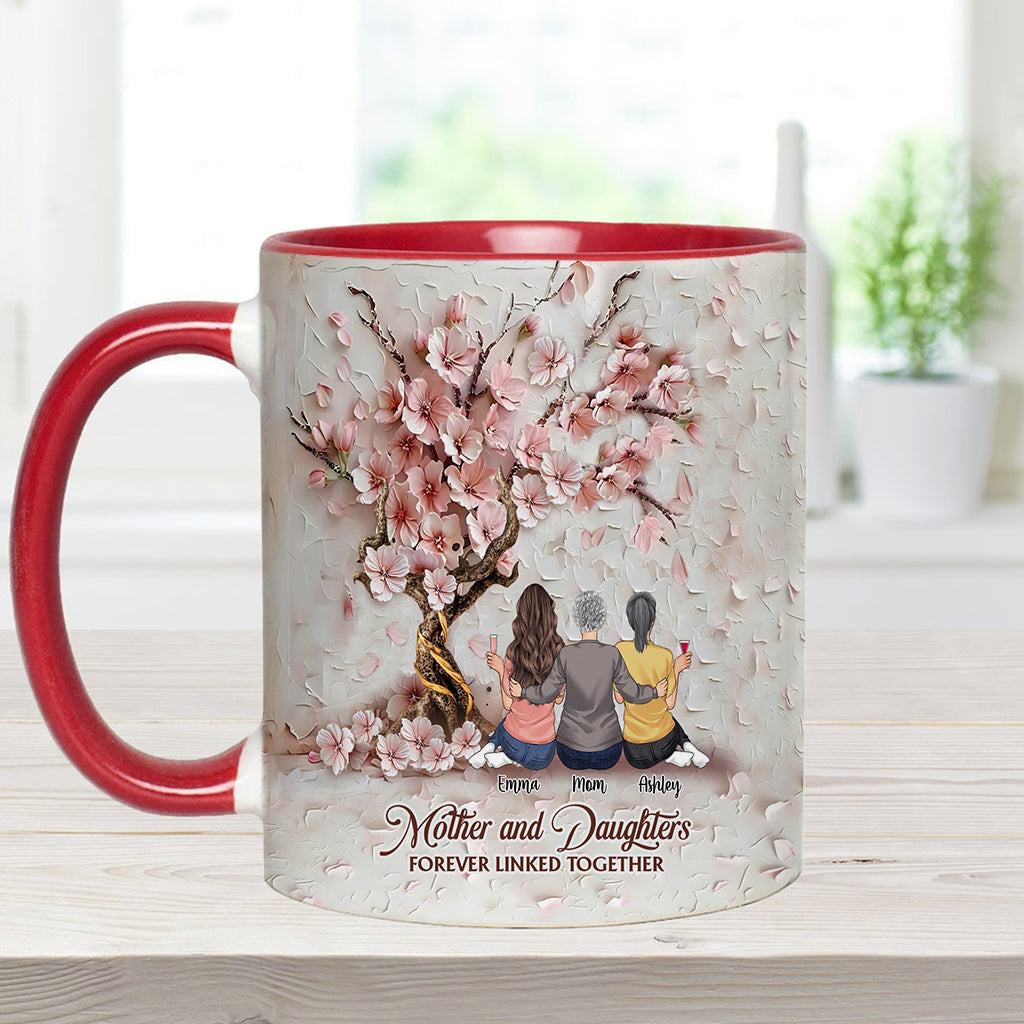 Mère et filles, unies pour toujours - Mug personnalisé pour maman