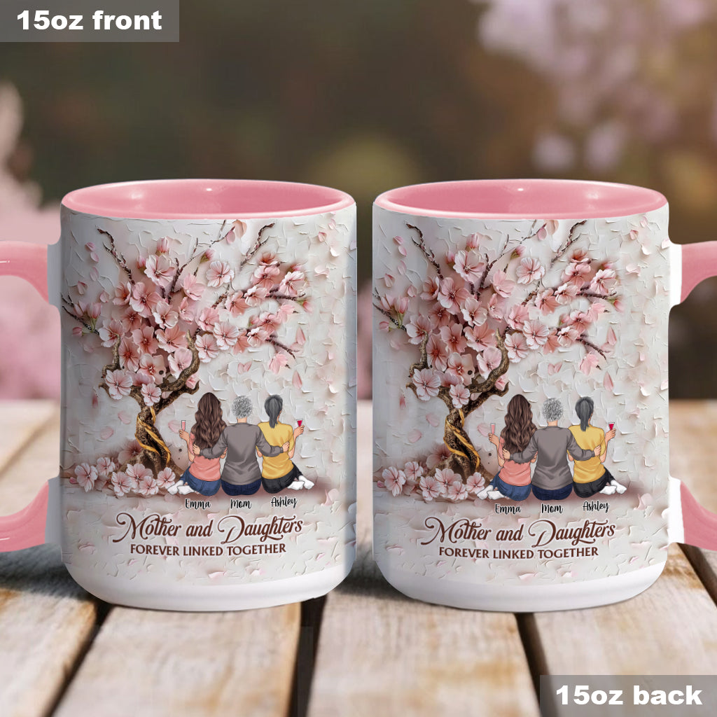 Mère et filles, unies pour toujours - Mug personnalisé pour maman