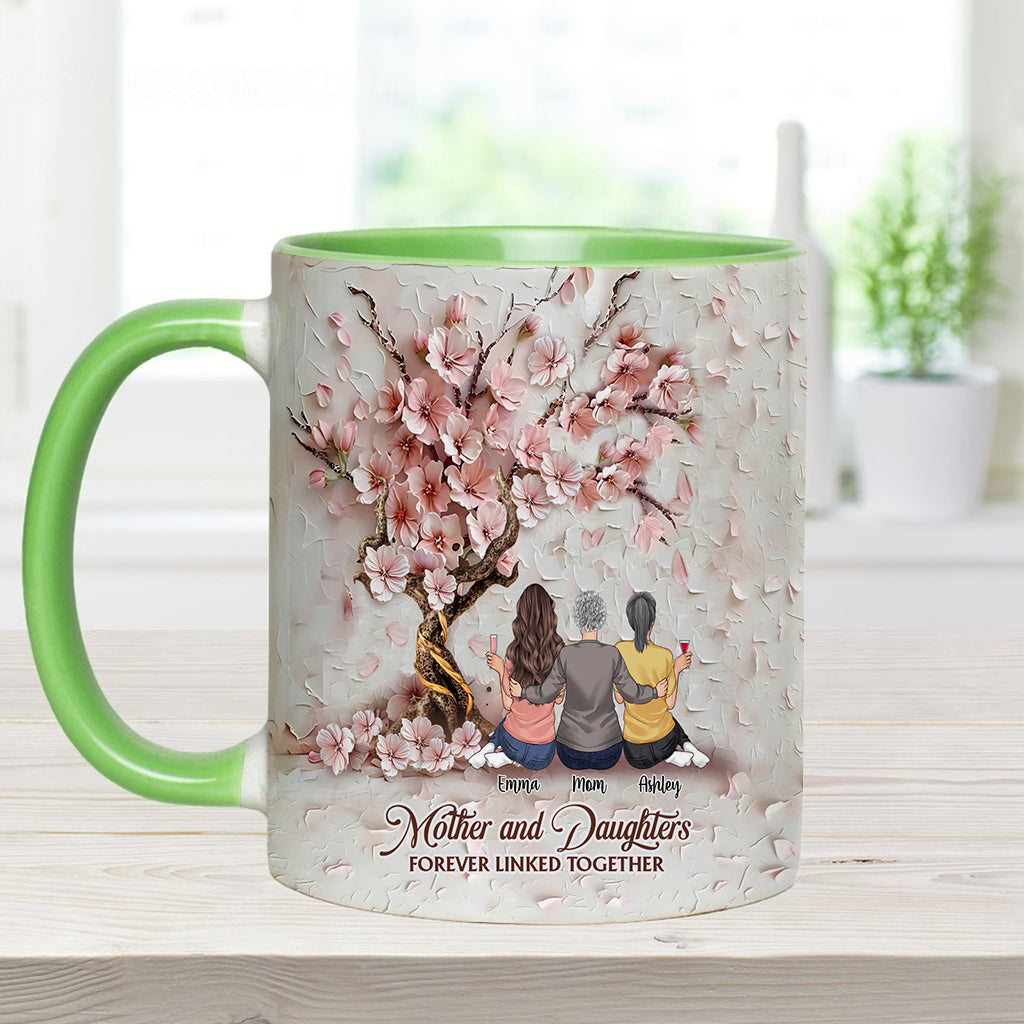 Mère et filles, unies pour toujours - Mug personnalisé pour maman