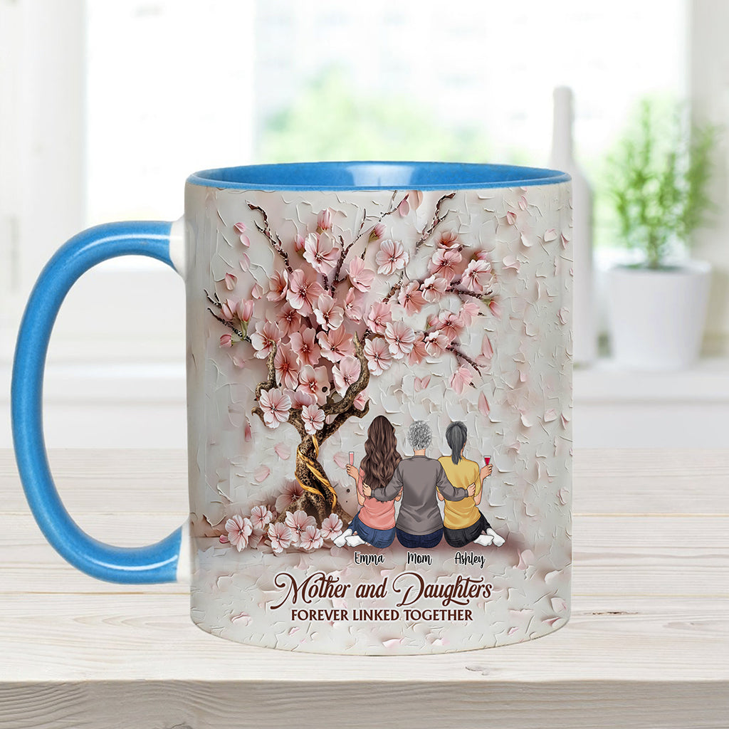 Mère et filles, unies pour toujours - Mug personnalisé pour maman
