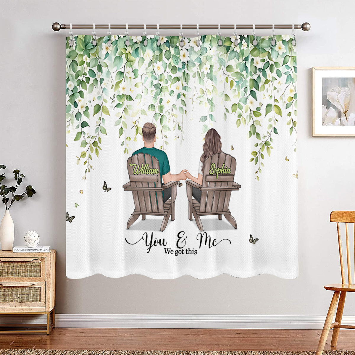 You & Me We Got This - Personalized Couple Blackout Window Curtain/ Drapes Set