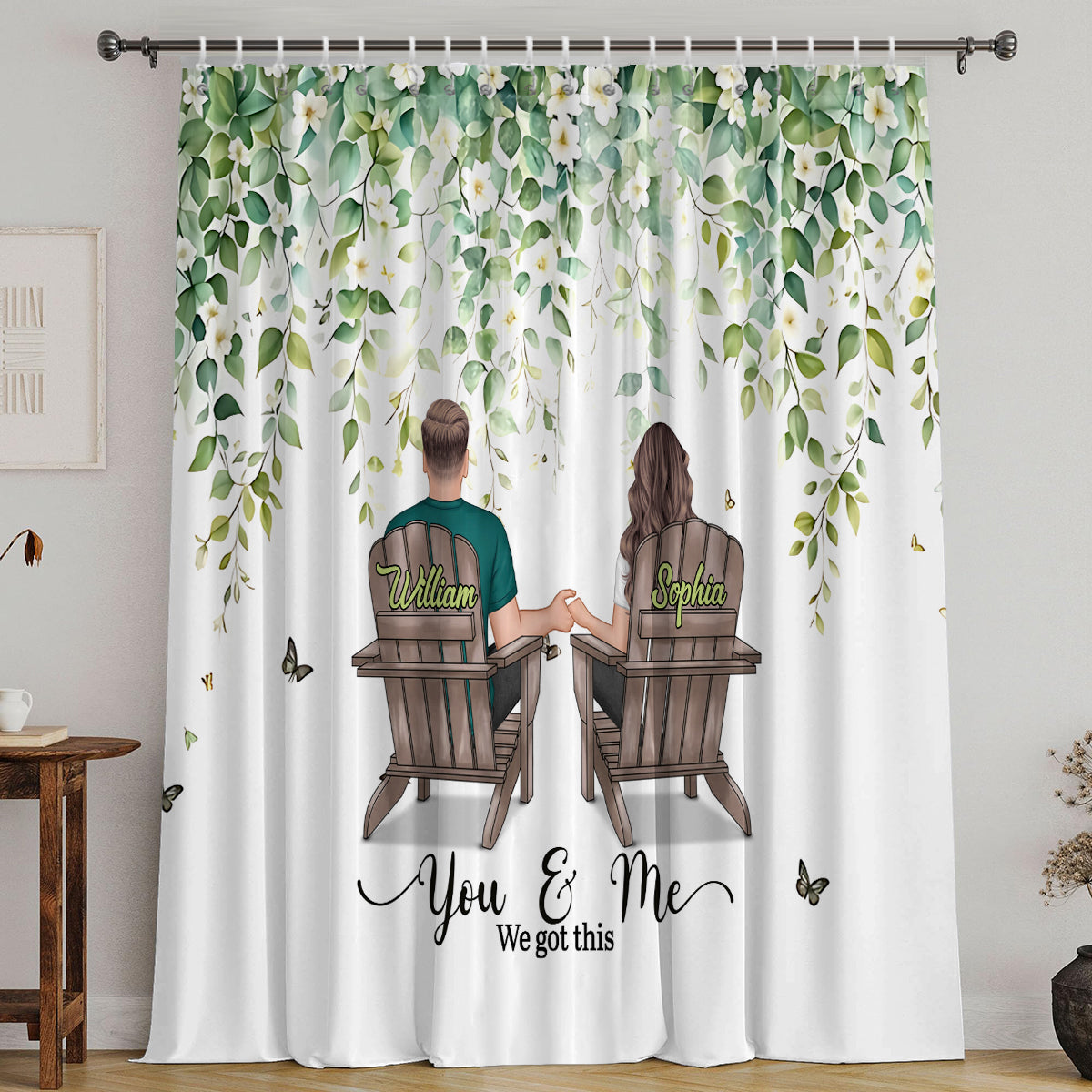 You & Me We Got This - Personalized Couple Blackout Window Curtain/ Drapes Set