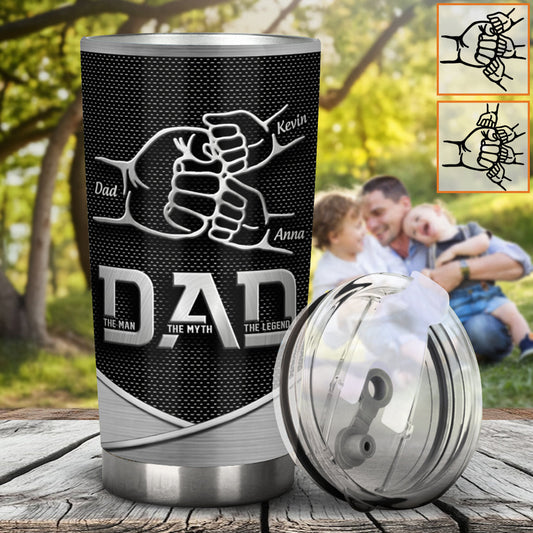 Dad The Man The Myth The Legend First Bump - Personalized Father Tumbler