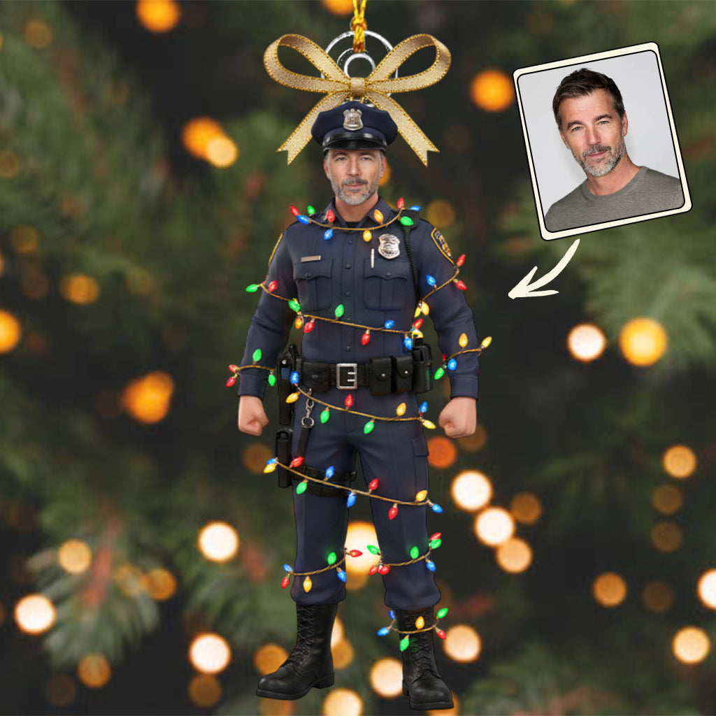 The Holiday's Protecter - Personalized Police Officer Ornament